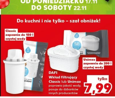 Wkład filtrujący DAFI Unimax promocja w Kaufland