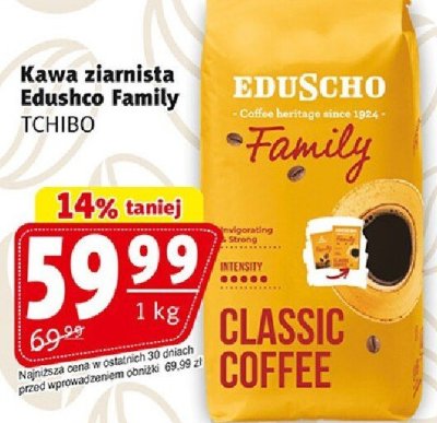 Kawa ziarnista Eduscho Family promocja w Prim Market
