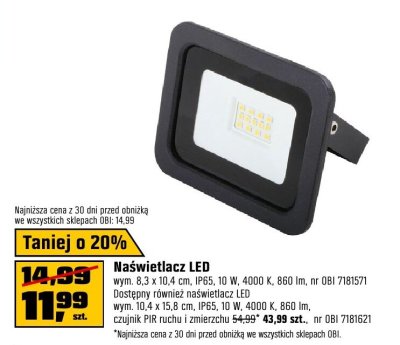Naświetlacz LED promocja w OBI