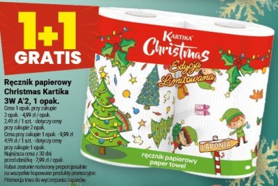 Ręcznik papierowy Christmas Kartika 3W A'2 rolki promocja w Twój Market