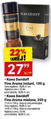 Kawa Davidoff Fine Aroma mielona promocja w Twój Market