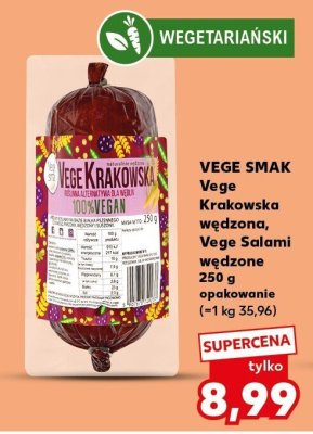 Vege Krakowska wędzona promocja w Kaufland