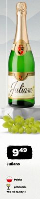 Wino musujące Juliano półsłodkie promocja w Netto
