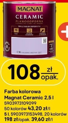 Farba kolorowa Magnat Ceramic 2,5 l promocja w Castorama