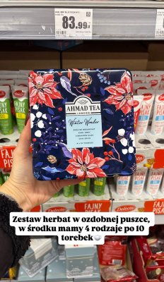 Herbata Ahmad Tea Winter Wonder zestaw 4 rodzaje promocja w Intermarche