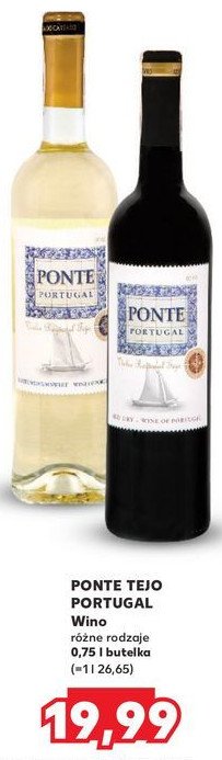 Wino Ponte portugal medium dry promocja