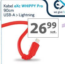 Kabel microusb whippy 90 cm czerwony Exc promocja