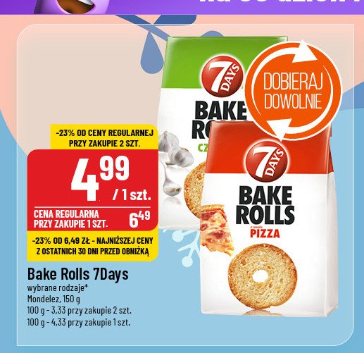 Bake rolls garlic 7 days bake rolls promocja w POLOmarket