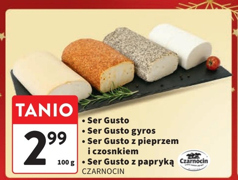 Ser gusto z pieprzem i czosnkiem Czarnocin promocja