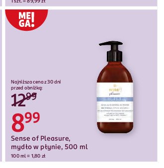 Sensualny mydło w płynie moc żywiołu Sense of pleasure promocja w Rossmann