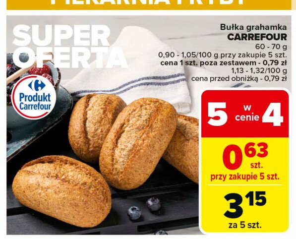 Bułka grahamka Carrefour promocja w Carrefour