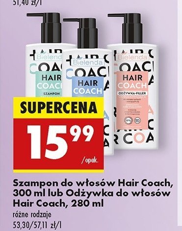 Szampon wzmacniający Bielenda hair coach promocja w Biedronka