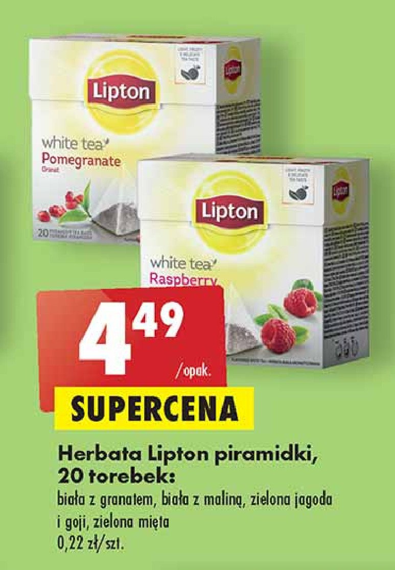 Herbata pomegranate Lipton white tea promocja