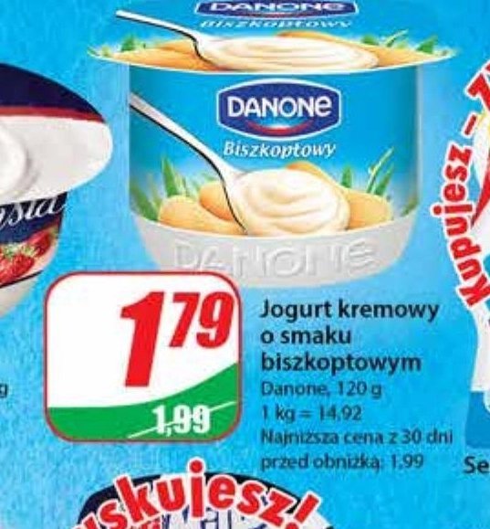 Jogurt biszkoptowy Danone kremowy promocja