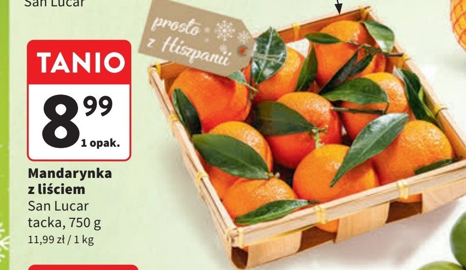 Mandarynki z listkami promocja w Intermarche