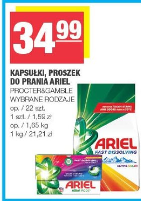 Kapsułki proszek do prania Ariel promocja w SPAR
