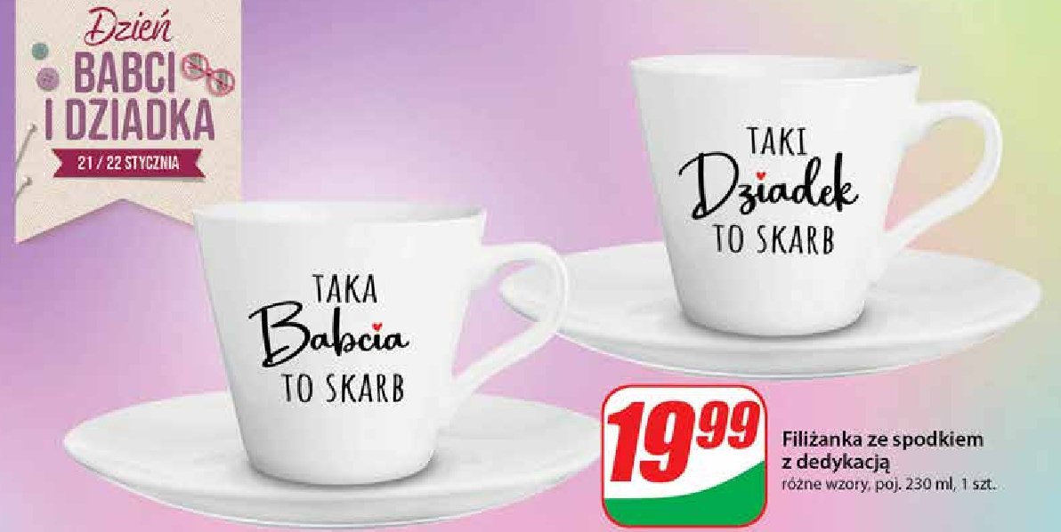 Filiżanka babcia 230 ml promocja w Dino