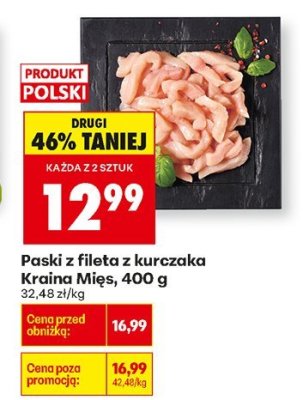 Paski z fileta z kurczaka Kraina Mięs promocja w Biedronka