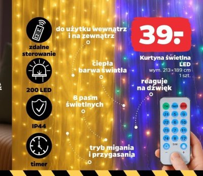 Kurtyna świetlna LED promocja w Netto