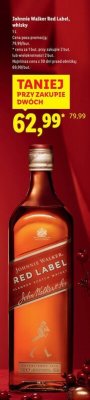 Whisky Johnnie Walker Red Label promocja w Lidl