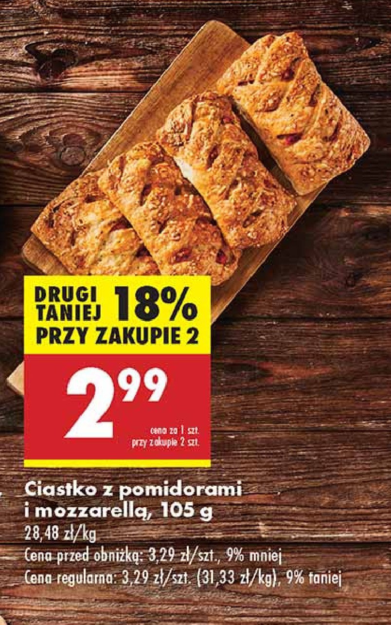 Ciastko z pomidorami i mozzarellą promocja