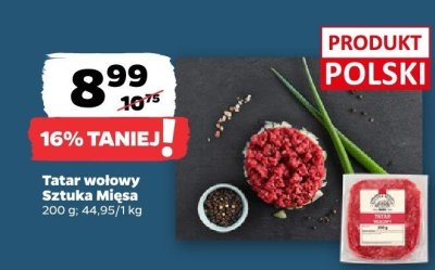 Tatar wołowy Sztuka Mięsa promocja w Netto