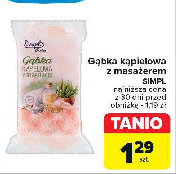 Gąbka kąpielowa z masażem SIMPLY CHOICE promocja