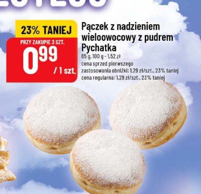 Pączek z nadzieniem wieloowocowy z pudrem Pychatka promocja w POLOmarket