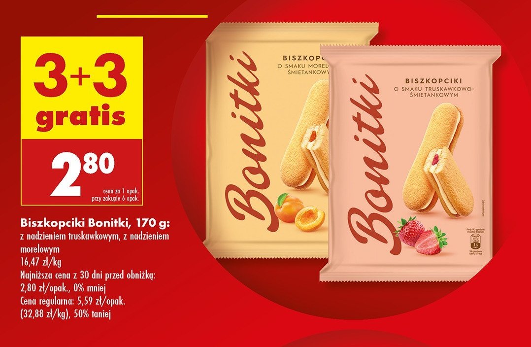 Biszkopciki morelowe Bonitki promocja
