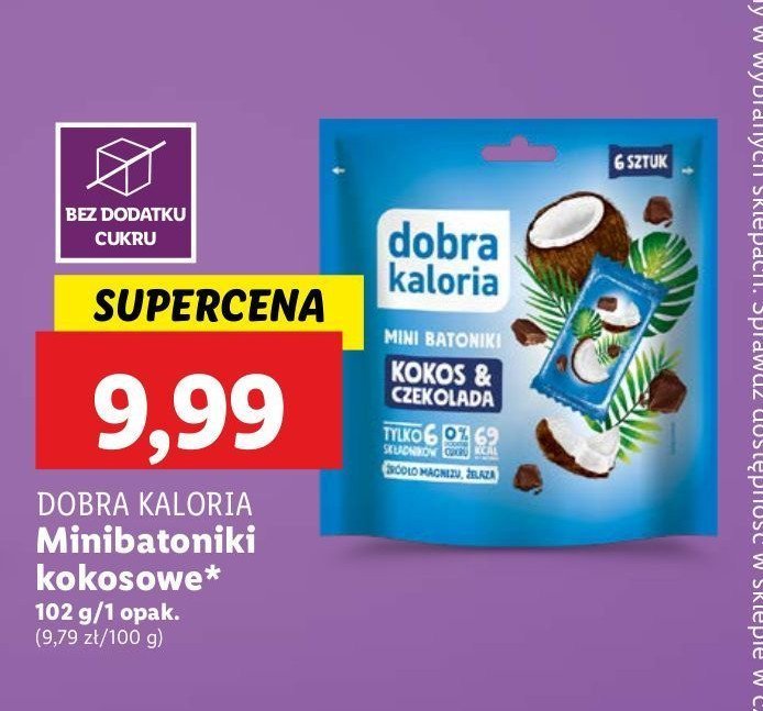 Minibatoniki kokos i czekolada Dobra kaloria promocja