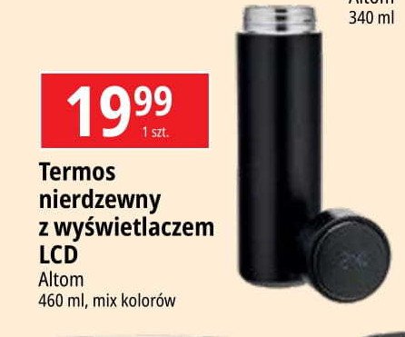 Termos nierdzewny z sitkiem i wyświetlaczem led 460 ml Altom design promocja