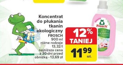 Koncentrat do płukania tkanin ekologiczny FROSCH różne rodzaje promocja w Carrefour