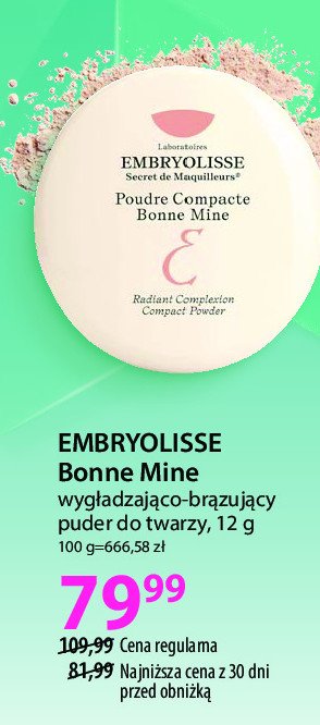 Puder wygłądzająco-brązujący Embryolisse laboratoires secret de maquilleurs promocja