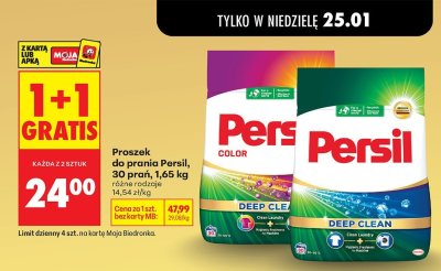 Proszek do prania 1,65 kg różne rodzaje 1+1 GRATIS promocja w Biedronka