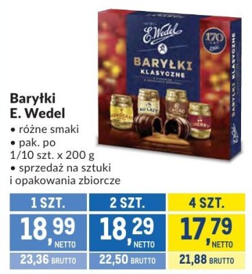 Baryłki E. Wedel różne smaki promocja w Makro
