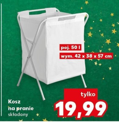 Kosz na pranie składany poj. 50 l wym. 42 x 38 x 57 cm promocja w Kaufland