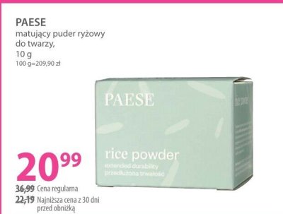 Puder ryżowy do twarzy PAESE promocja w Hebe