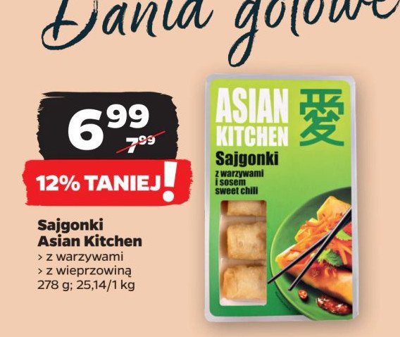 Sajgonki z wieprzowiną ASIAN KITCHEN promocja