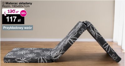 Materac składany Rozm. 190x60x7cm promocja w Woolworth