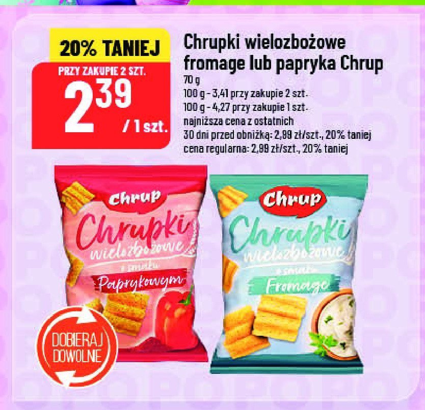 Chrupki fromage Chrup promocja