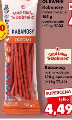 Kabanosy różne rodzaje promocja w Kaufland