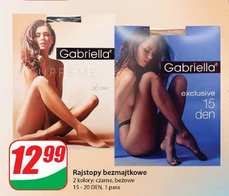 Rajstopy exclusive 15den czarmy Gabriella promocja