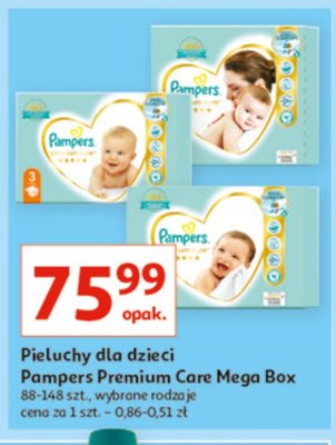 Pieluchy dla dzieci 3 Pampers premium care promocja