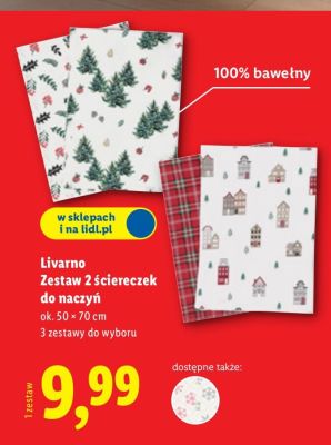 Zestaw 2 ściereczek do naczyń promocja w Lidl