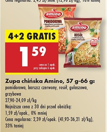Rosół z włoszczyzną i natką pietruszki Amino promocja