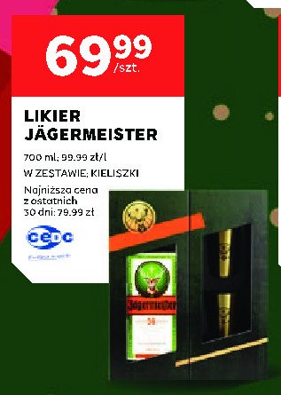 Likier + 2 kieliszki Jagermeister promocja w Stokrotka