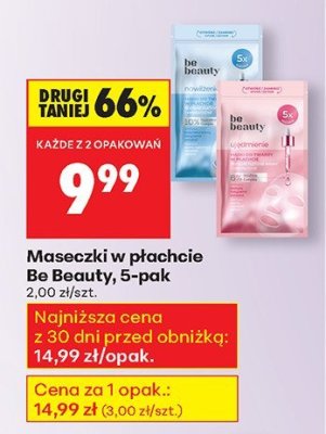 Maseczki w płachcie Be Beauty, 5-pak promocja w Biedronka