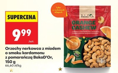 Orzechy nerkowca z miodem o smaku kardamonu z pomarańczą  promocja w Biedronka