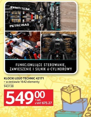 Klocki LEGO TECHNIC 42171 Mercedes-AMG F1 W14 E Performance promocja w Selgros