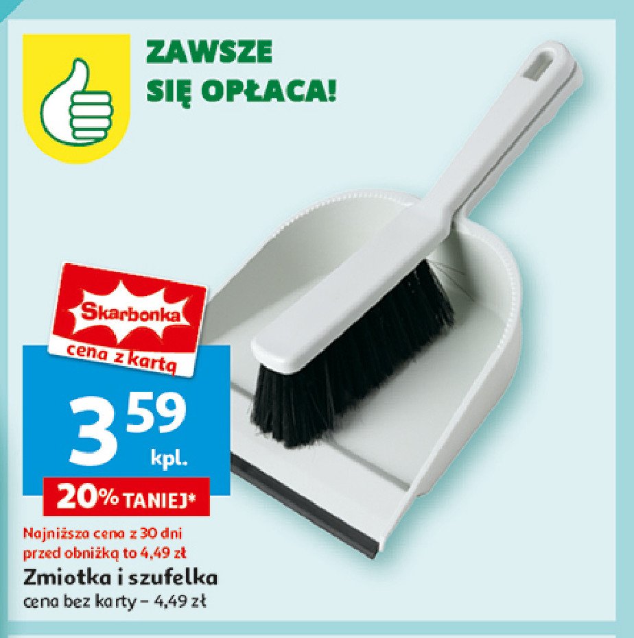 Zmiotka + szufelka Podniesiony kciuk promocja